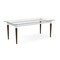 Lesro Siena Lounge Reception Coffee Table 40x20in Glass Top, Walnut SN0840 - alternate 2